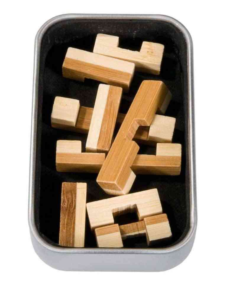 IQ Test - Casse Tête 3D Puzzle Block 2- Fridolin en Bambou