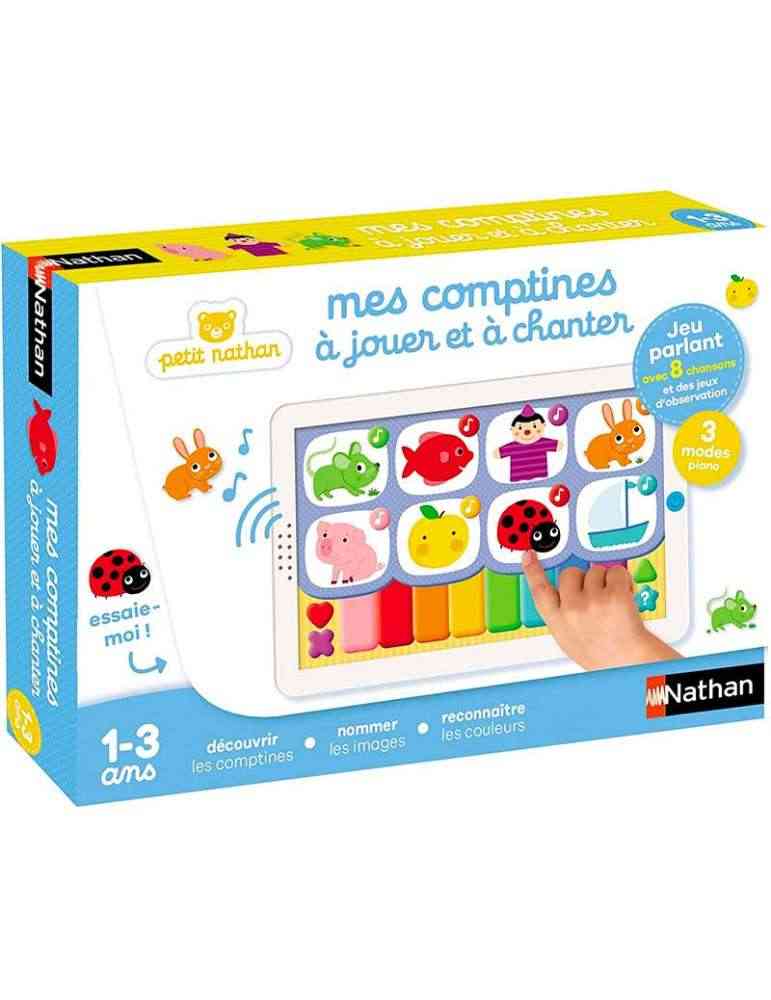 Jeu D'éveil Musical Nathan 'Comptines à Jouer' - 8 Chansons Pour Enfants, Piano, Questions Interactives - Pour Découvrir Et Chanter