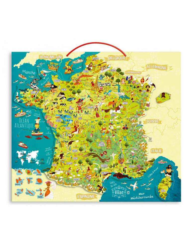 Carte des Merveilles de France Magnétique - Vilac - Jouet en Bois