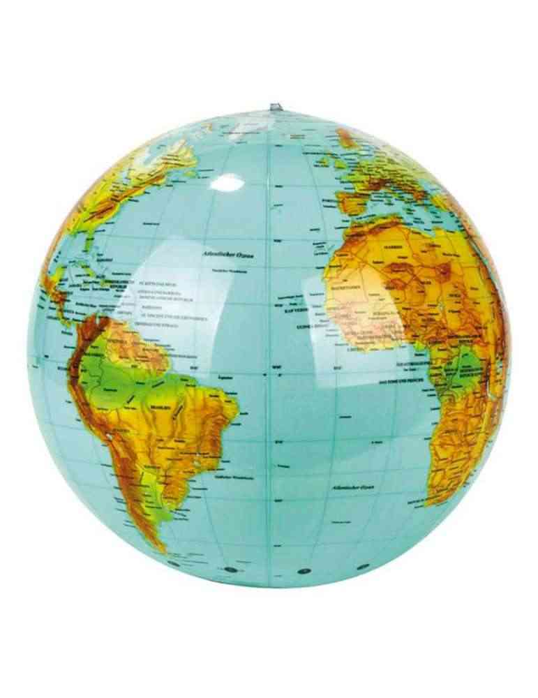 Ballon globe terrestre gonflable