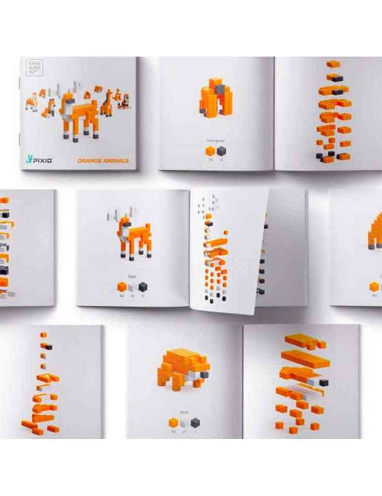 Pixio Animaux Orange jeu de construction avec pixels 3D magnétiques