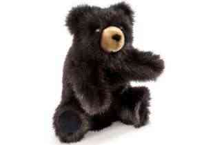 Peluche bébé ours brun marionnette